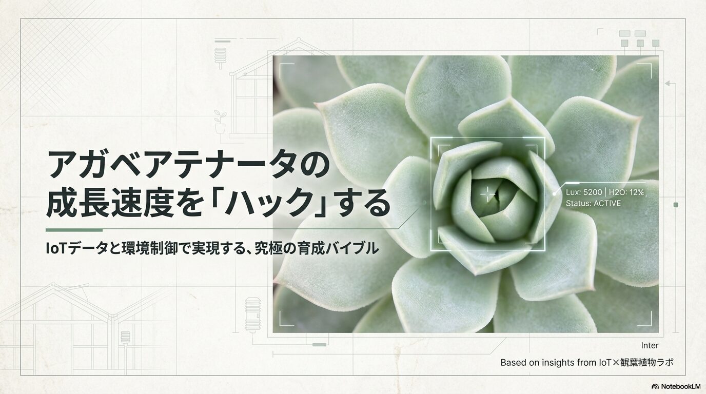 アガベアテナータの成長速度を早める！IoT活用術と育て方ガイド