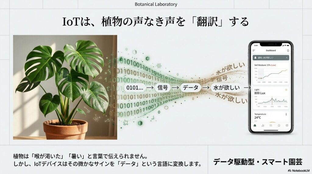 専門性:IoTが叶える「データに基づく園芸」