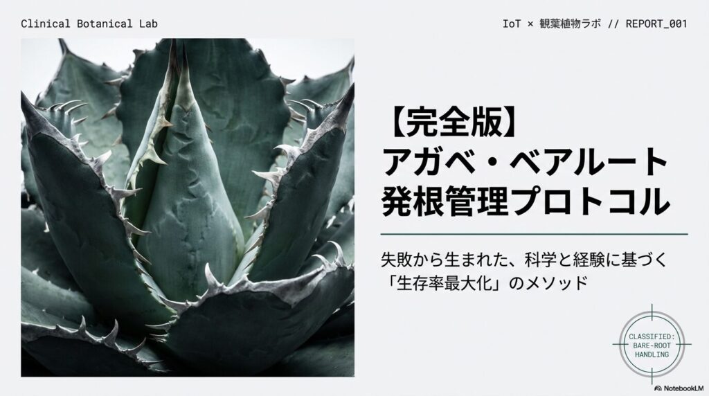 完全版】アガベの抜き苗が届いたら？失敗しない発根管理と育て方 | IoT