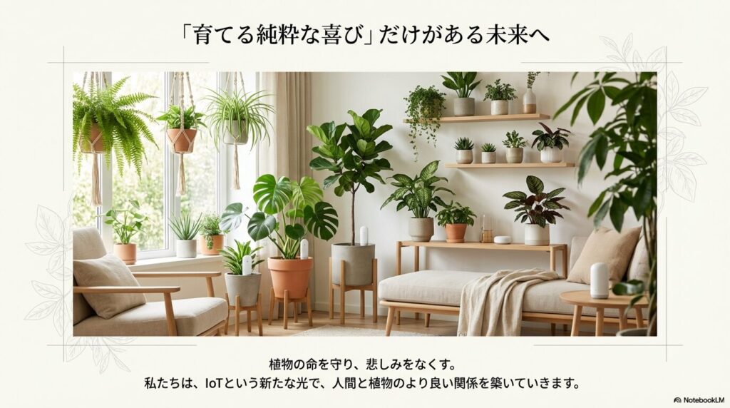 「植物を育てる純粋な喜び」だけを享受できる未来