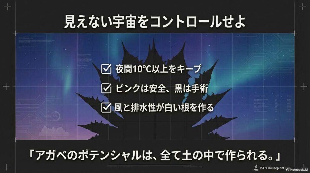 アガベの根っこ管理の重要ポイントをまとめたチェックリスト
