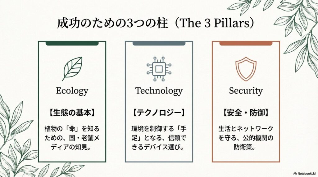 観葉植物×IoTを成功させるための3つの柱（生態・テクノロジー・安全）