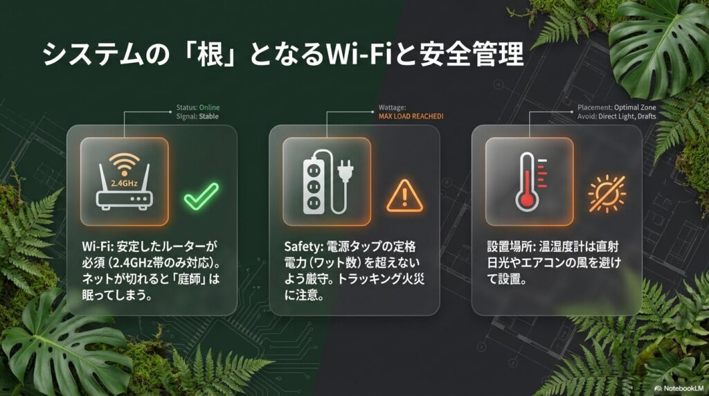 SwitchBotデバイス接続に必要な2.4GHzのWi-Fiルーターと安全な電源管理