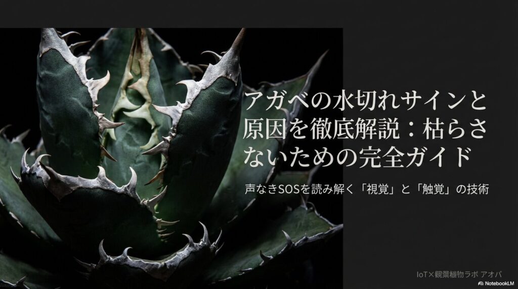 アガベの水切れサインと原因を徹底解説する完全ガイドのタイトル