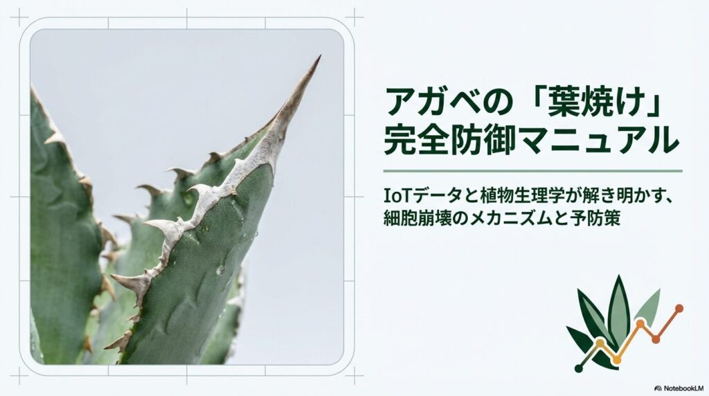アガベの葉焼けを完全防御するためのマニュアル表紙画像