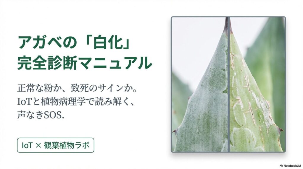 アガベの葉が白くなる現象を解明する完全診断マニュアルの表紙