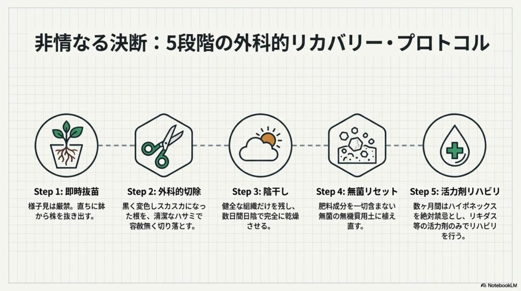 アガベの根腐れから回復するための5段階リカバリー・プロトコル