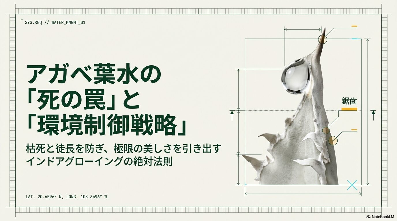アガベの葉水は必要？効果と致命的なデメリットを完全解説