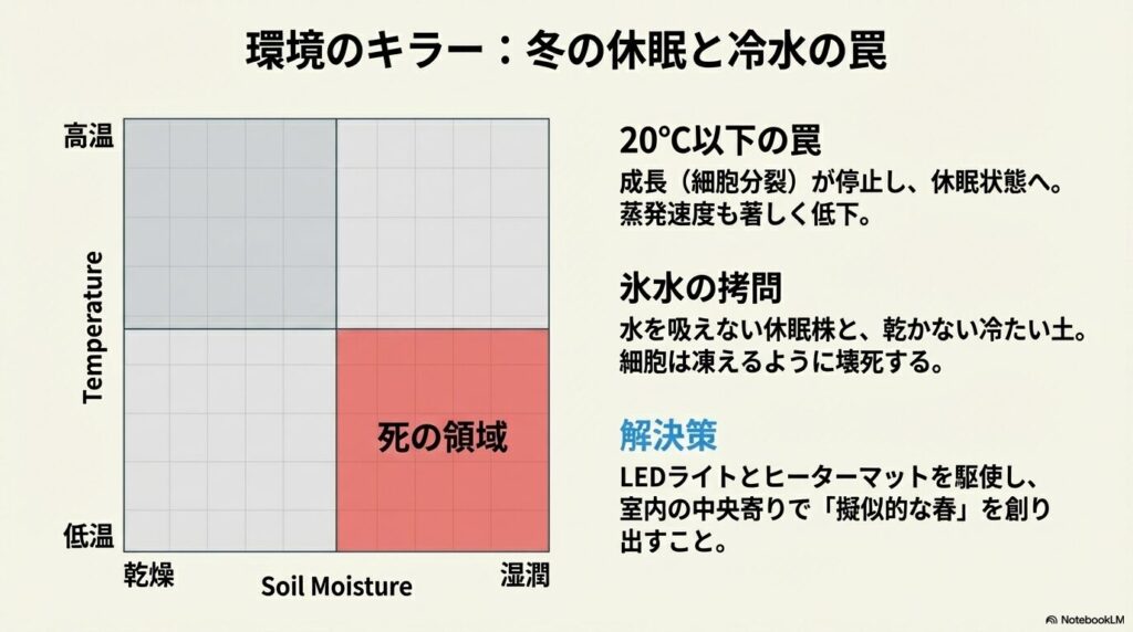 アガベの成長における温度と湿度の関係グラフ