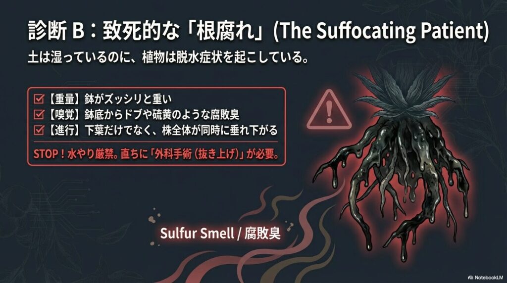 アガベの水切れと根腐れを見分ける生死を分ける決断マトリクス表