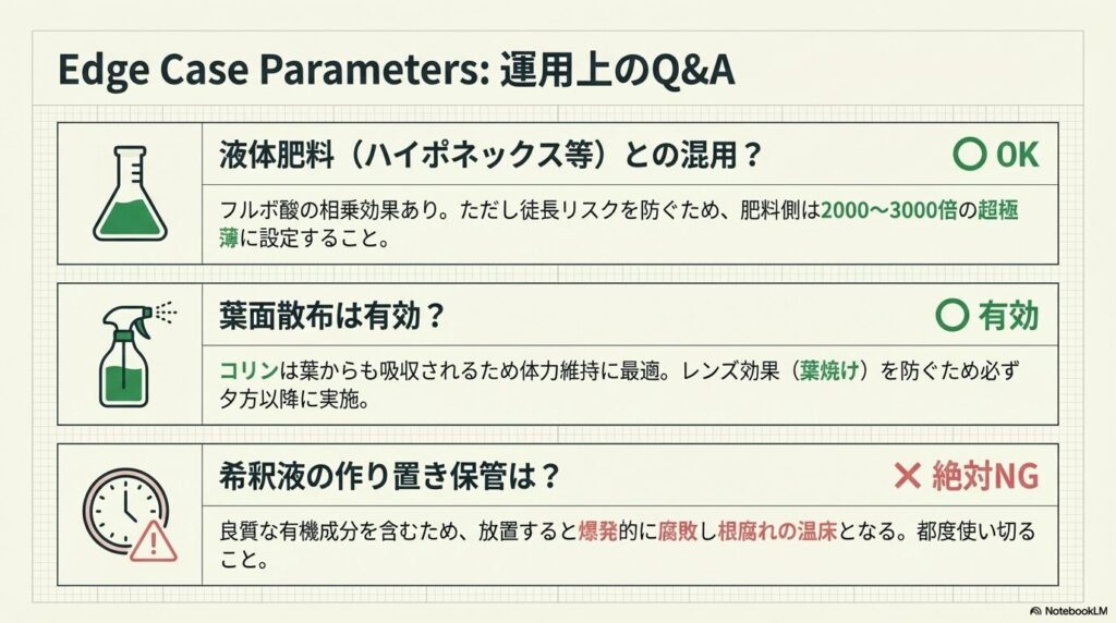 リキダスと液体肥料の混用や葉面散布の可否、希釈液の作り置き保管などアガベ栽培における活力液のQ&A