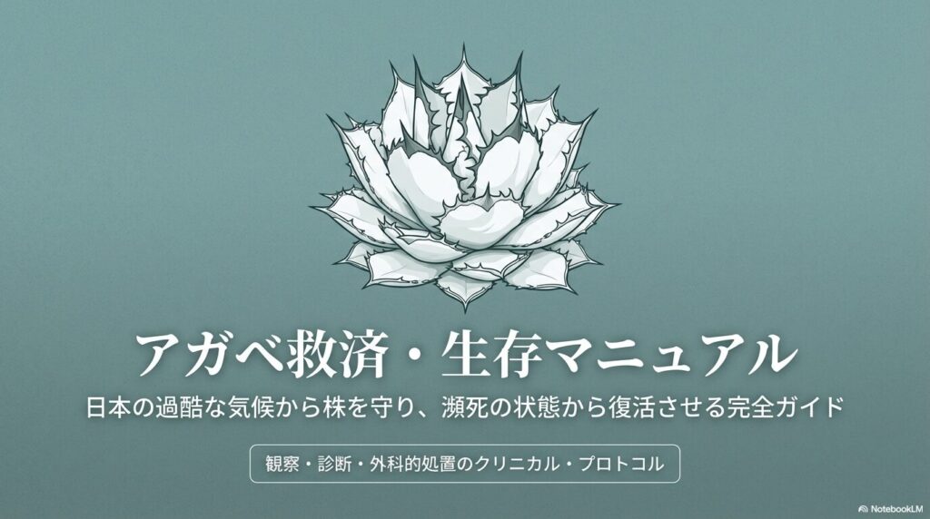 アガベ救済・生存マニュアルの表紙イラスト