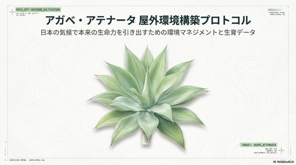 アガベアテナータの屋外栽培環境を構築するための完全プロトコル表紙