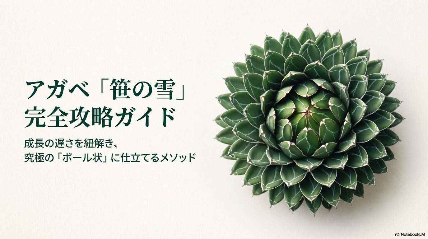 アガベ笹の雪の成長速度が遅い理由と正しい育て方ガイド