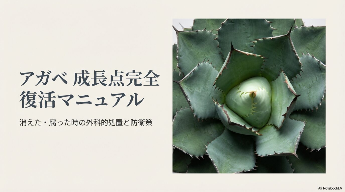 アガベ 成長点のすべて｜消えた・腐った時の完全復活マニュアル