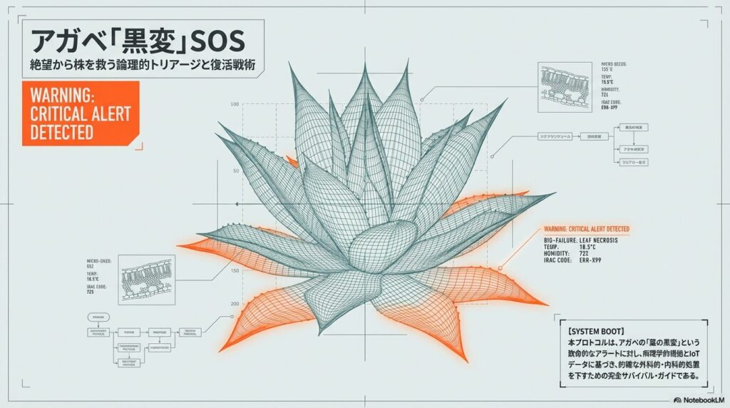 アガベの葉が黒くなる原因と対処法を論理的に解説するサバイバルガイド