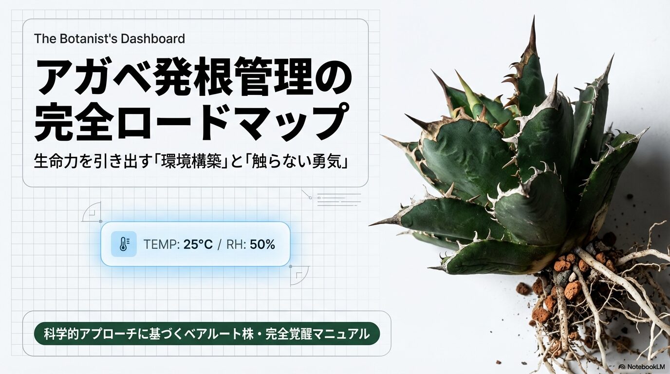 アガベの発根管理のメネデール活用法：水耕・土耕の失敗から学ぶ極意
