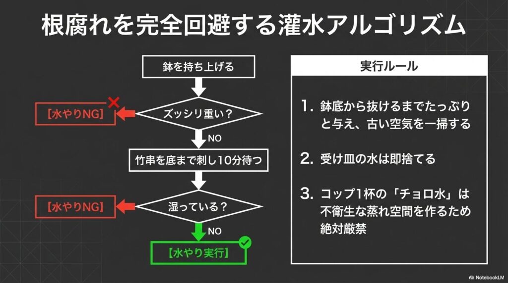アガベの根腐れを完全回避するための水やりと灌水アルゴリズムチャート
