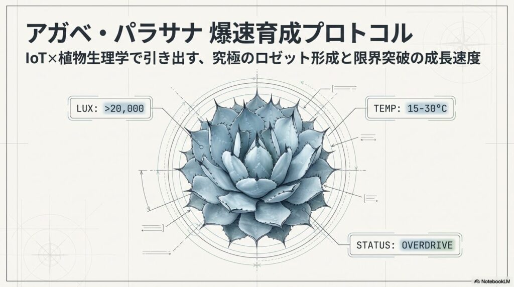 アガベ・パラサナの爆速育成プロトコルと理想的な球状ロゼットの青写真
