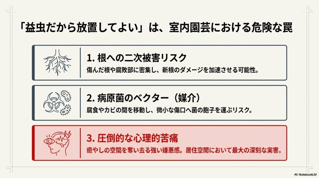 トビムシがアガベにもたらす根への二次被害と病原菌媒介の実害