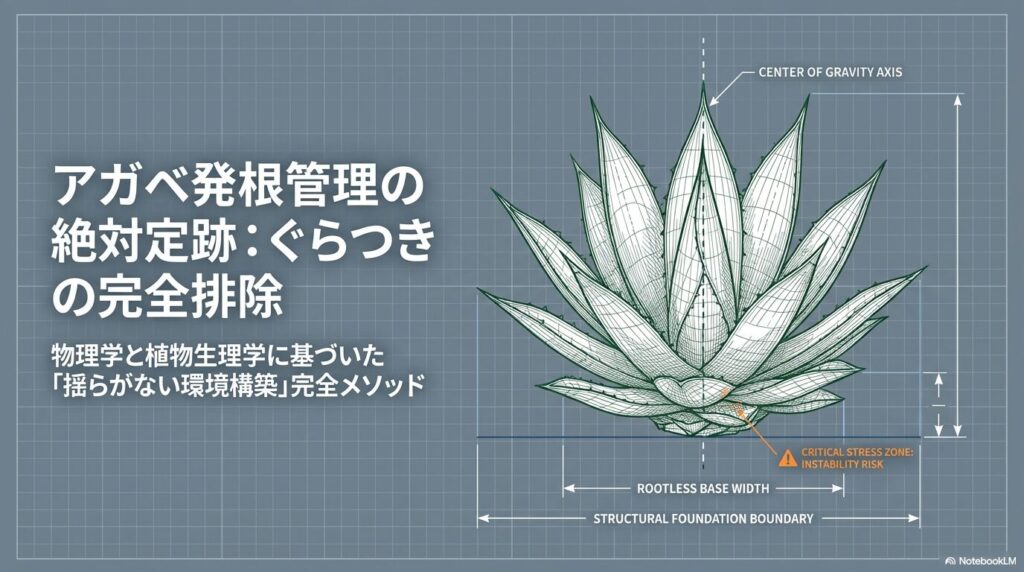 アガベの発根管理とぐらつきを完全排除するための設計図