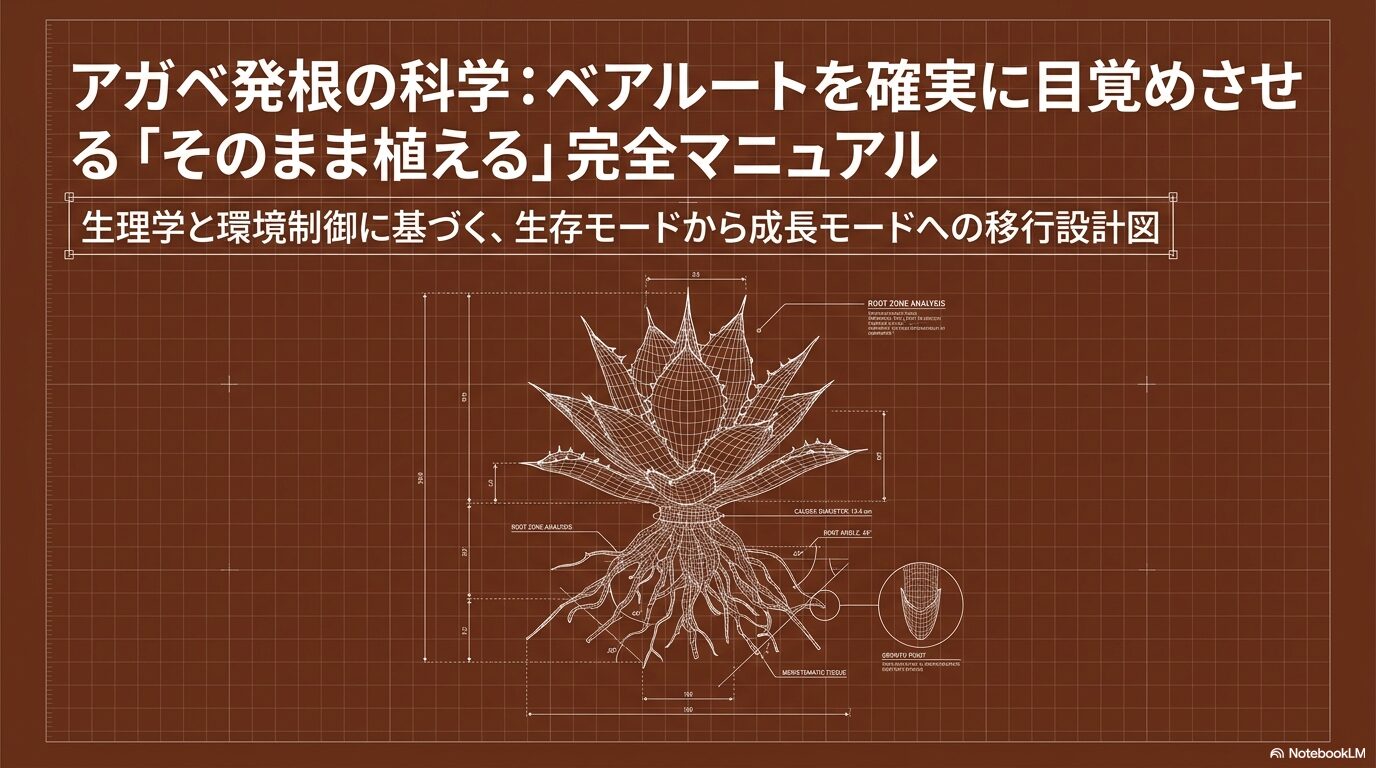 アガベのベアルートをそのまま植える！失敗しない発根管理と環境設計