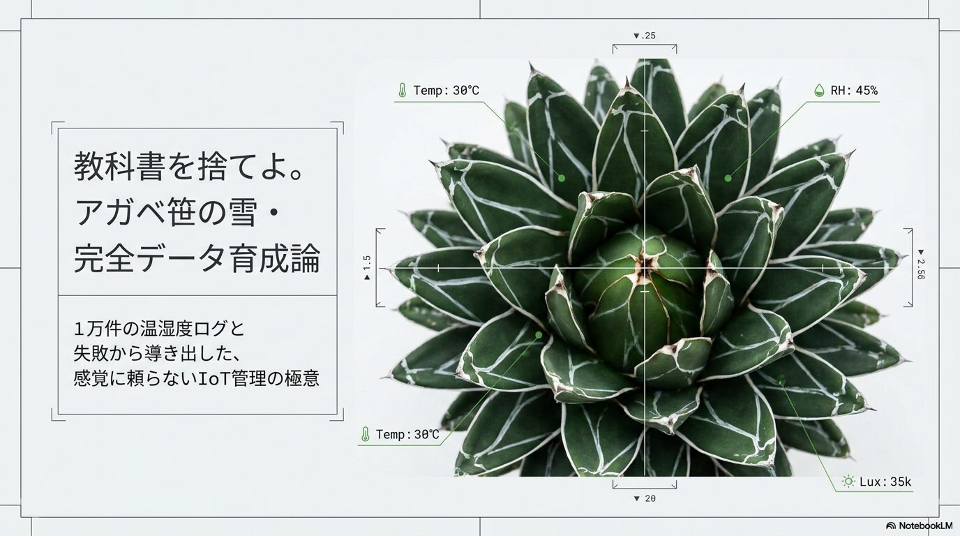 アガベ笹の雪の育て方！鉢重量40％とIoTで極太ペンキを作る
