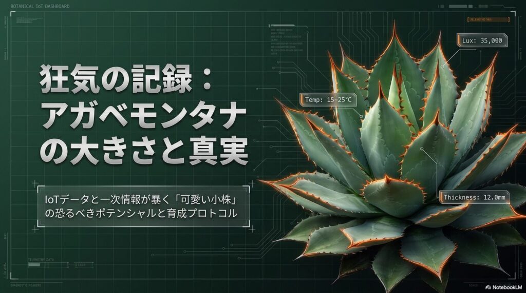 アガベモンタナの大きさと真実をデータで暴くIoTダッシュボード