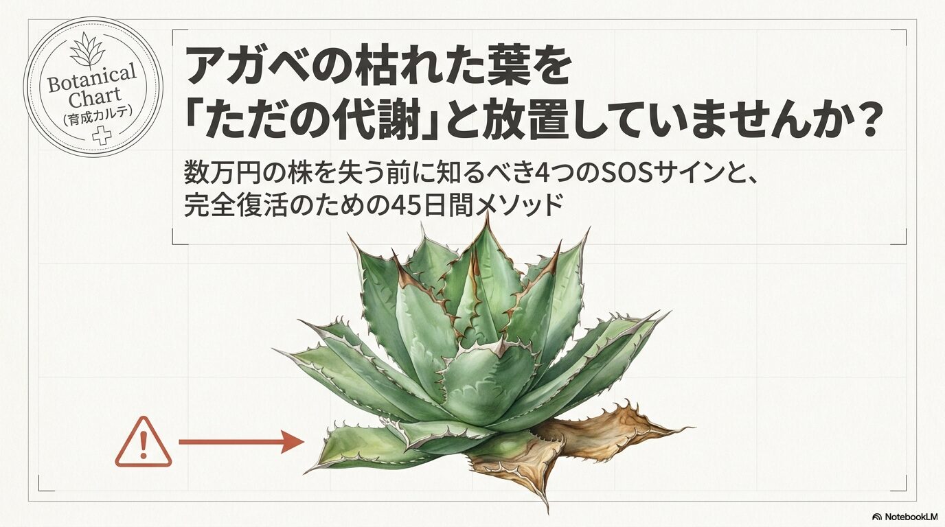 アガベの枯れた葉放置は死を招く！根腐れから株を救った45日の記録